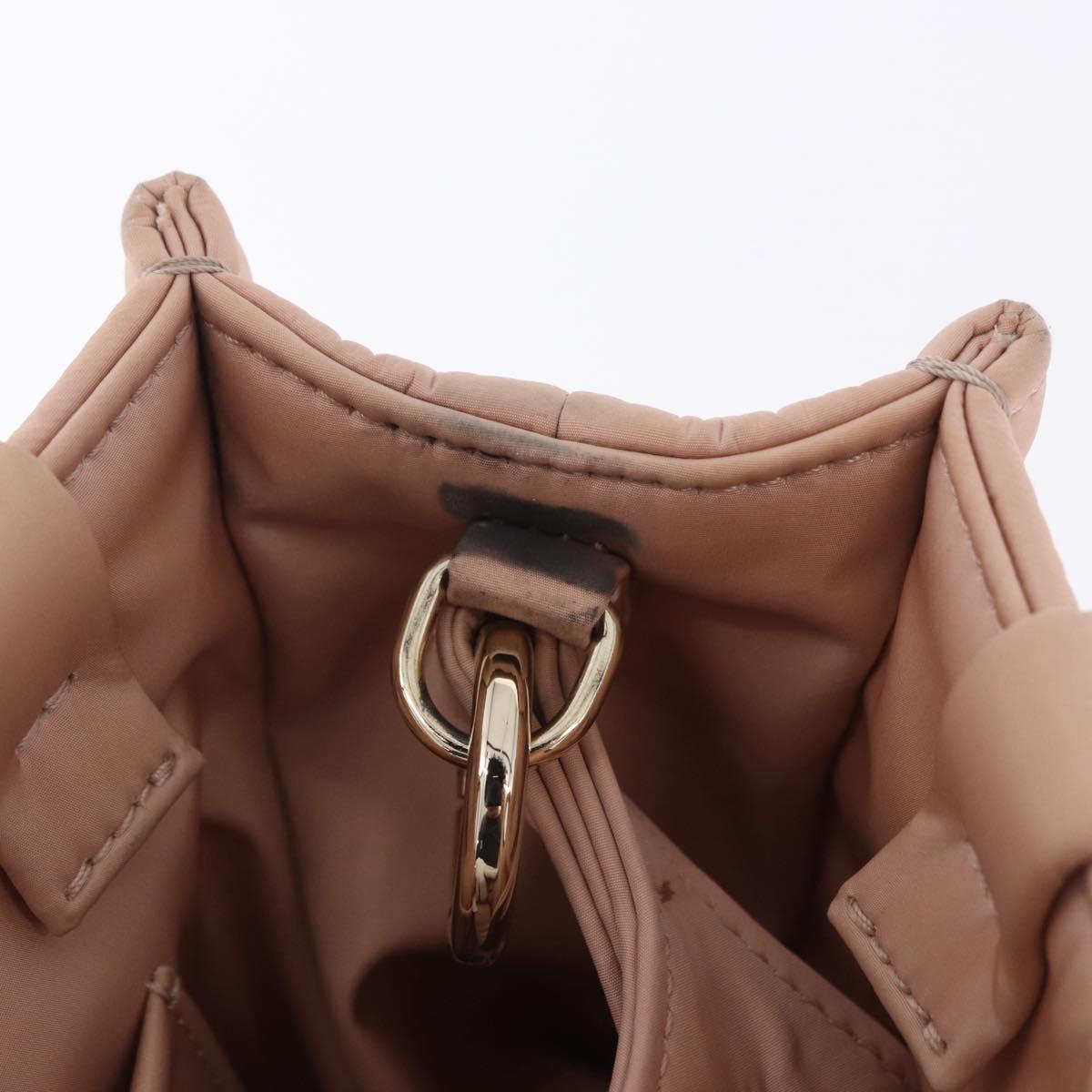 Chloe Woody Small Hand Bag Nylon 2way Pink Gold Auth 202651A