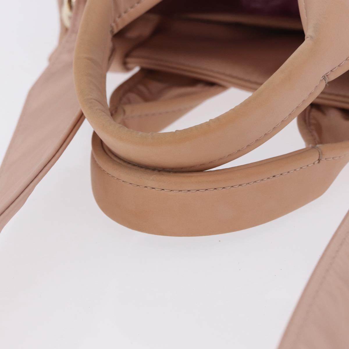 Chloe Woody Small Hand Bag Nylon 2way Pink Gold Auth 202651A
