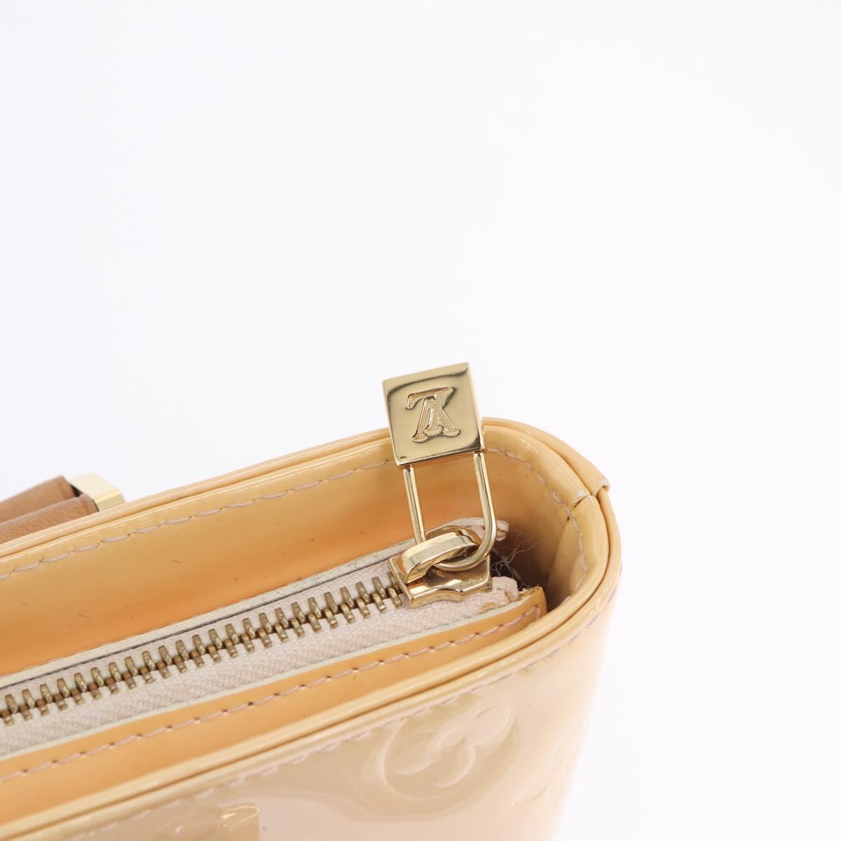 LOUIS VUITTON Vernis Houston Hand Bag Marshmallow Pink M91302 LV Auth 202654A