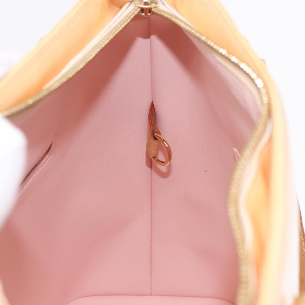 LOUIS VUITTON Vernis Houston Hand Bag Marshmallow Pink M91302 LV Auth 202654A