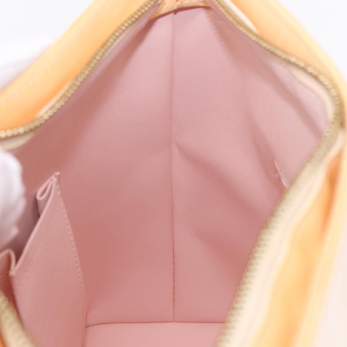 LOUIS VUITTON Vernis Houston Hand Bag Marshmallow Pink M91302 LV Auth 202654A