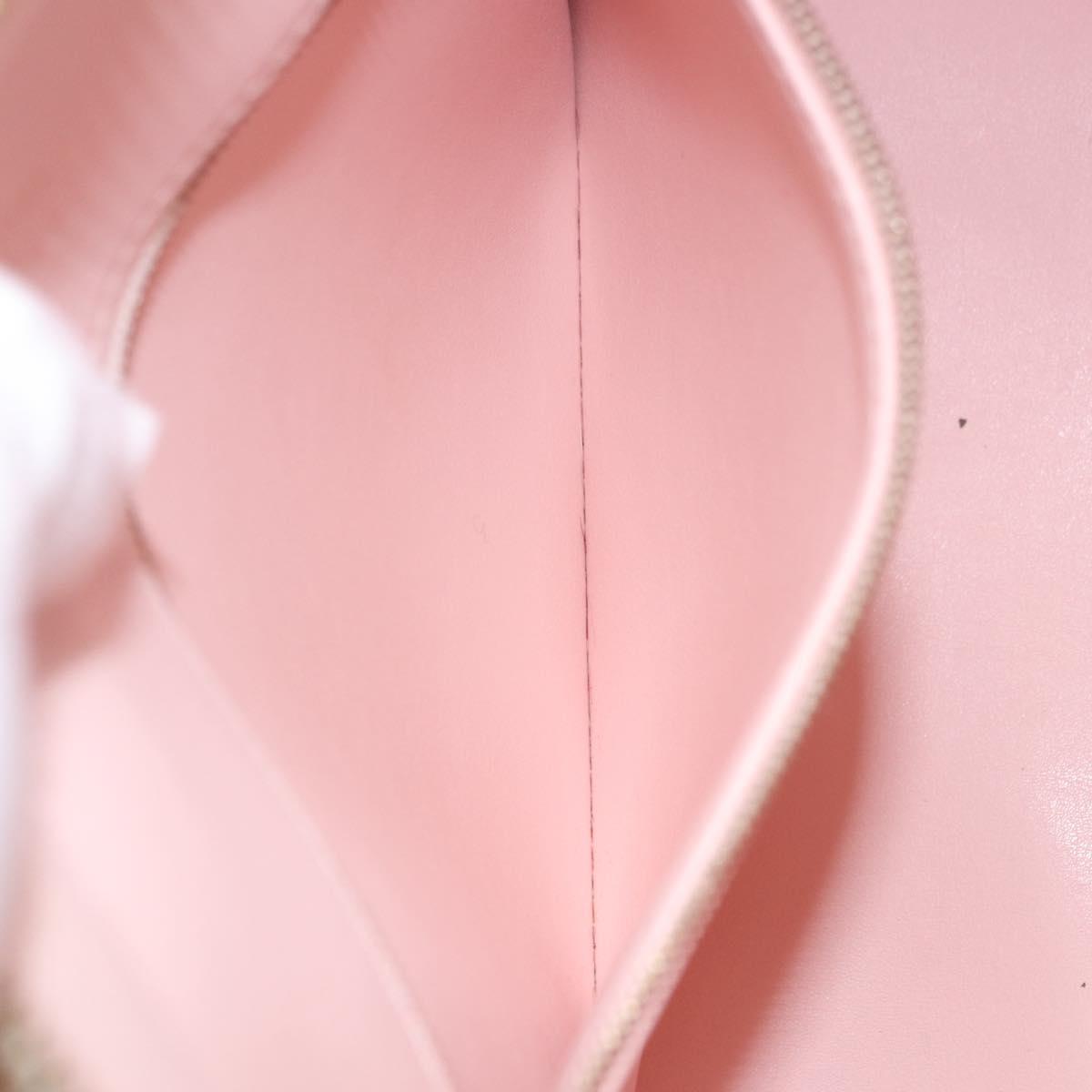 LOUIS VUITTON Vernis Houston Hand Bag Marshmallow Pink M91302 LV Auth 202654A