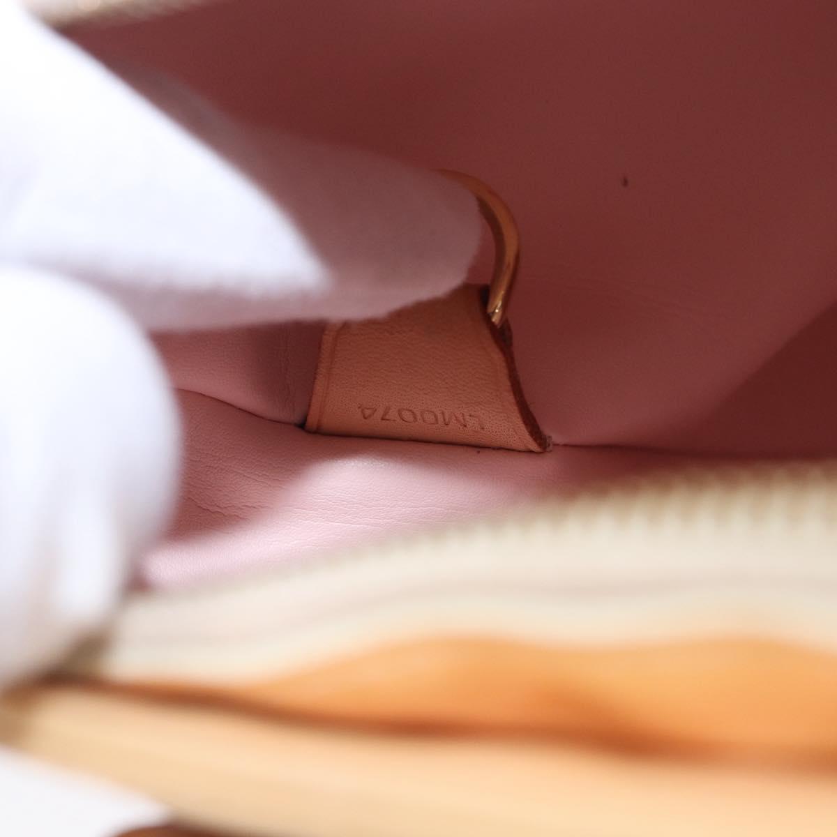 LOUIS VUITTON Vernis Houston Hand Bag Marshmallow Pink M91302 LV Auth 202654A