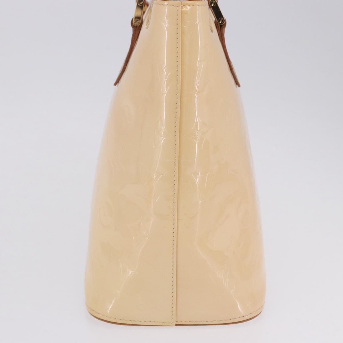 LOUIS VUITTON Vernis Houston Hand Bag Marshmallow Pink M91302 LV Auth 202654A
