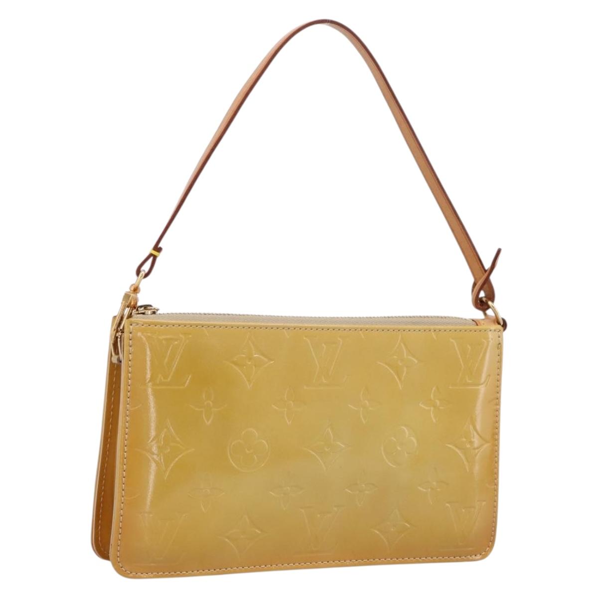 LOUIS VUITTON Monogram Vernis Lexington Pouch Beige M91010 LV Auth 202659A