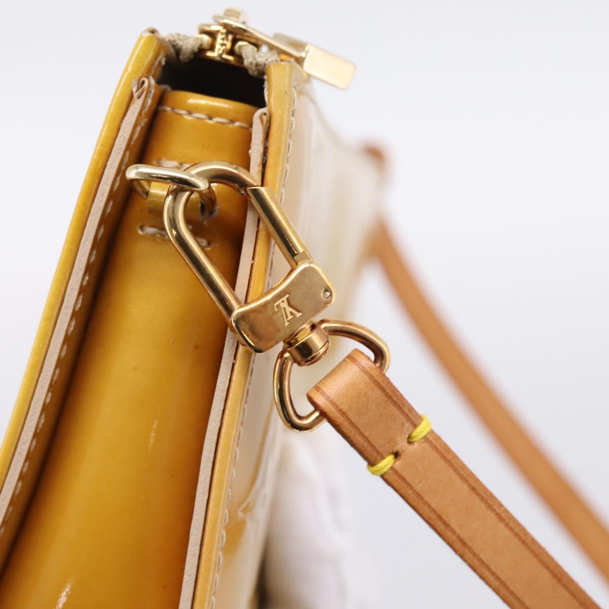 LOUIS VUITTON Monogram Vernis Lexington Pouch Beige M91010 LV Auth 202659A