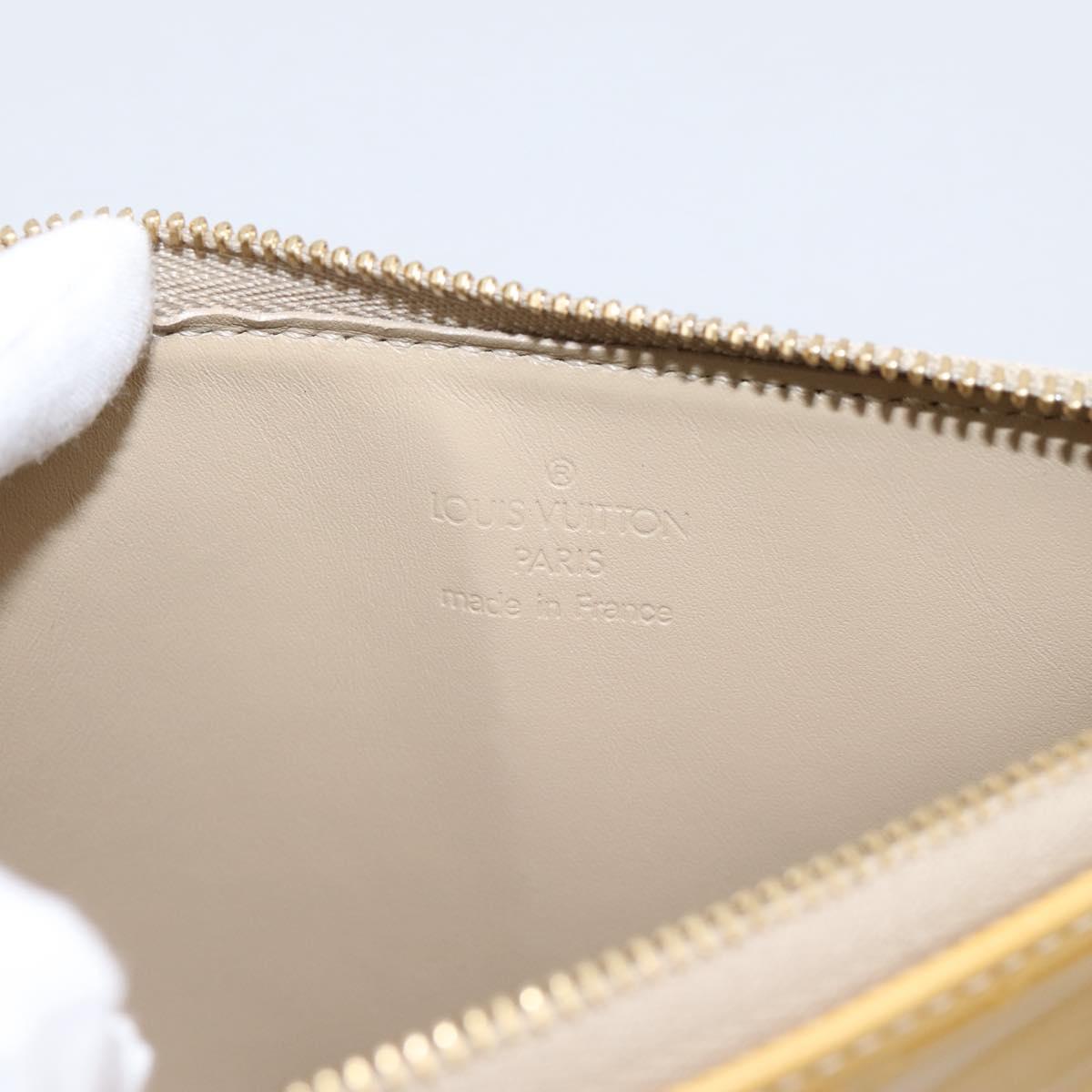 LOUIS VUITTON Monogram Vernis Lexington Pouch Beige M91010 LV Auth 202659A