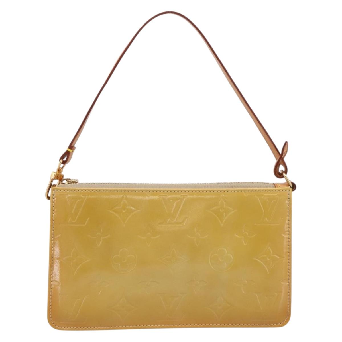LOUIS VUITTON Monogram Vernis Lexington Pouch Beige M91010 LV Auth 202659A