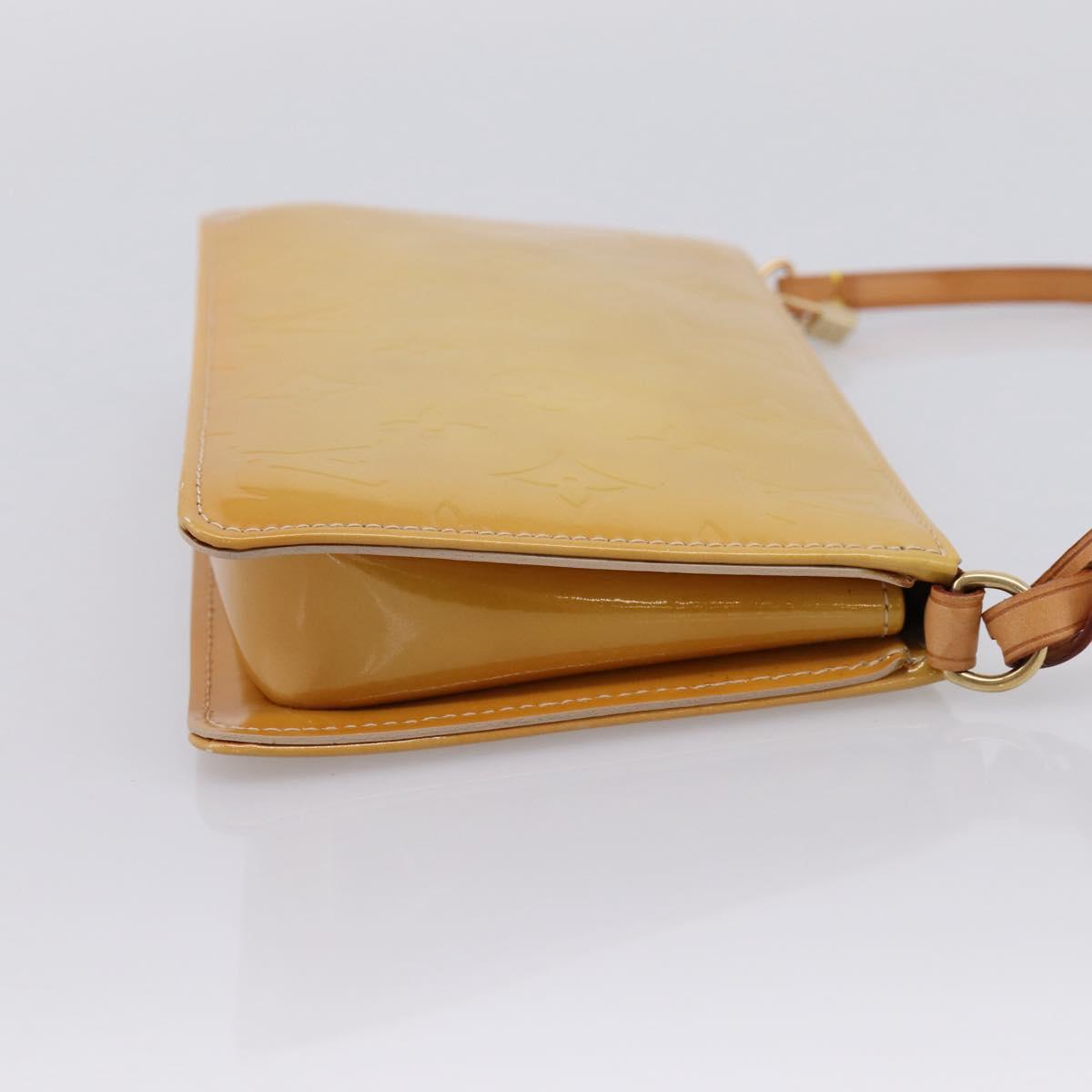 LOUIS VUITTON Monogram Vernis Lexington Pouch Beige M91010 LV Auth 202659A