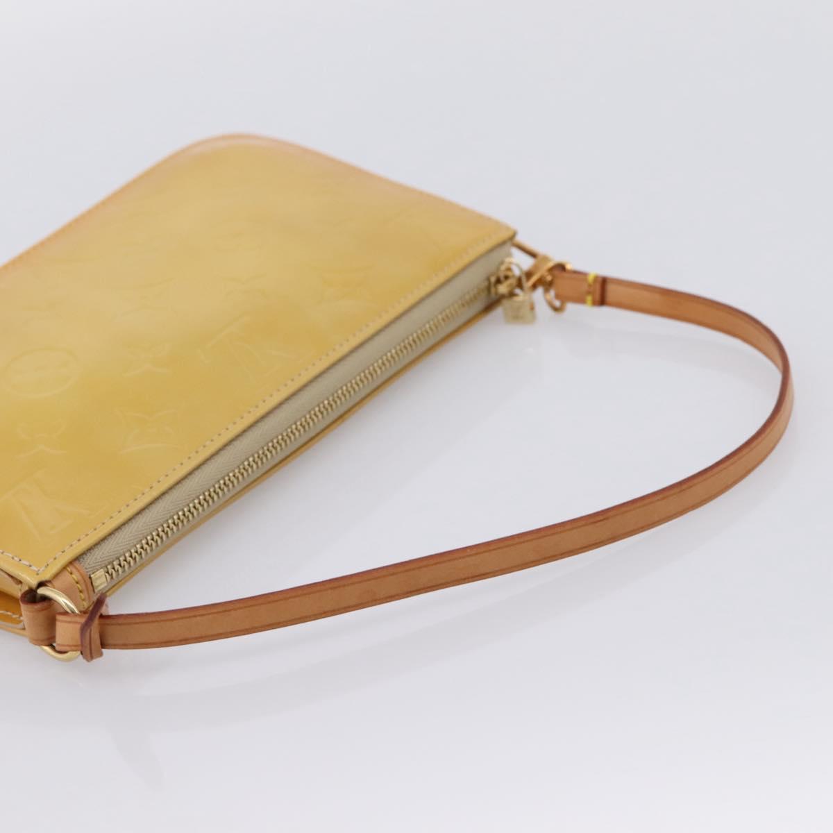 LOUIS VUITTON Monogram Vernis Lexington Pouch Beige M91010 LV Auth 202659A