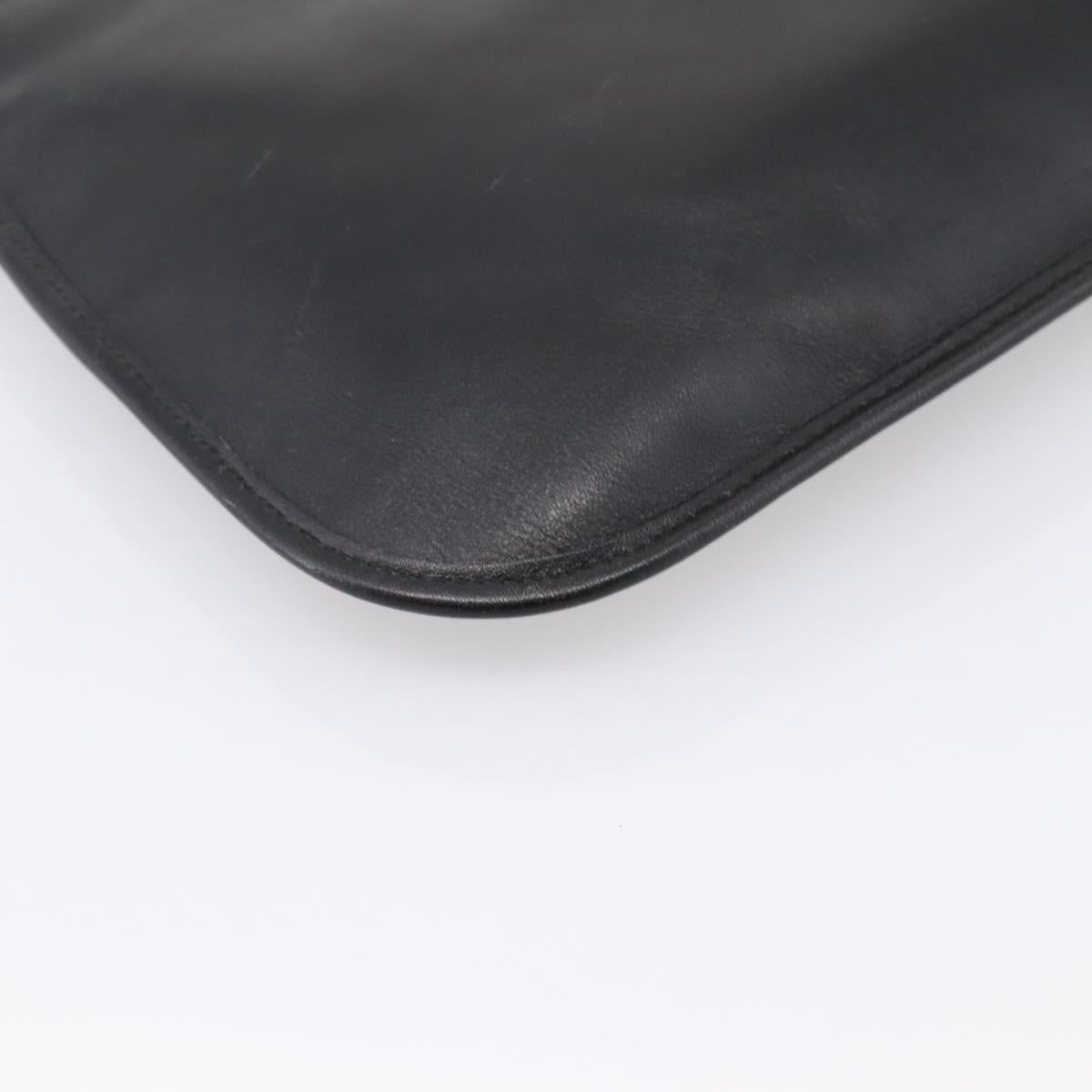 GUCCI Shoulder Bag Leather Black Silver 001 3364 Auth 202668