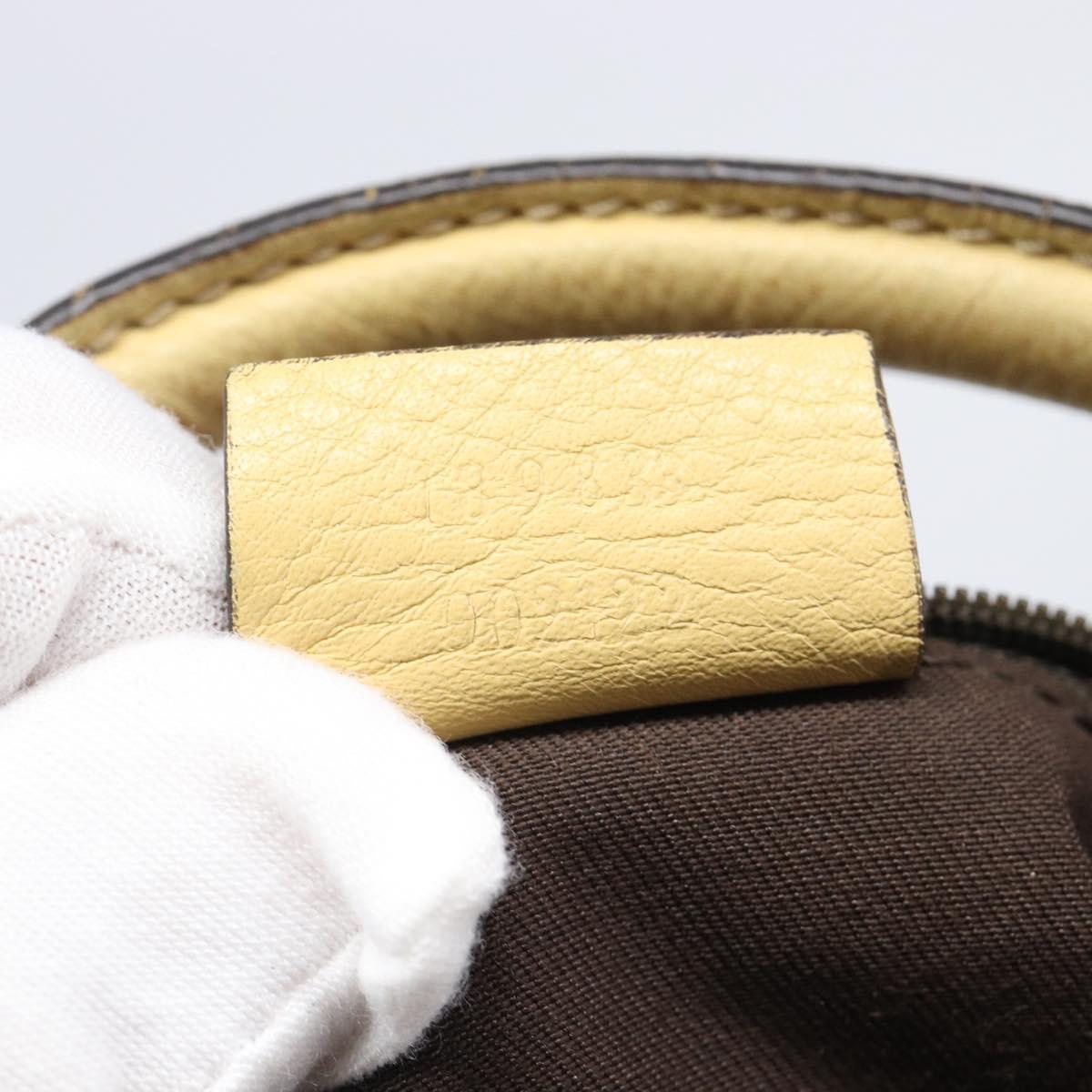 GUCCI GG Canvas Abbey Shoulder Bag Beige Gold Auth 202673