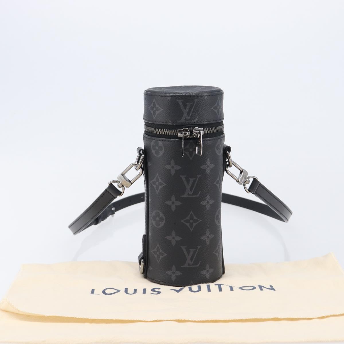 LOUIS VUITTON Monogram Eclipse Bottle Holder Porte Boutille GI0398 Auth 202678M