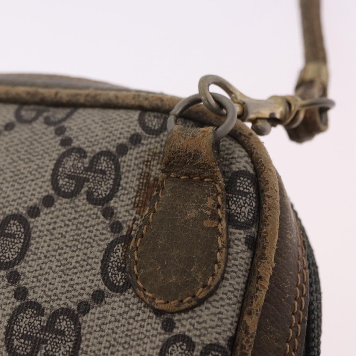 GUCCI GG Supreme Shoulder Bag PVC Beige Gold 001 23 151 Auth 202680
