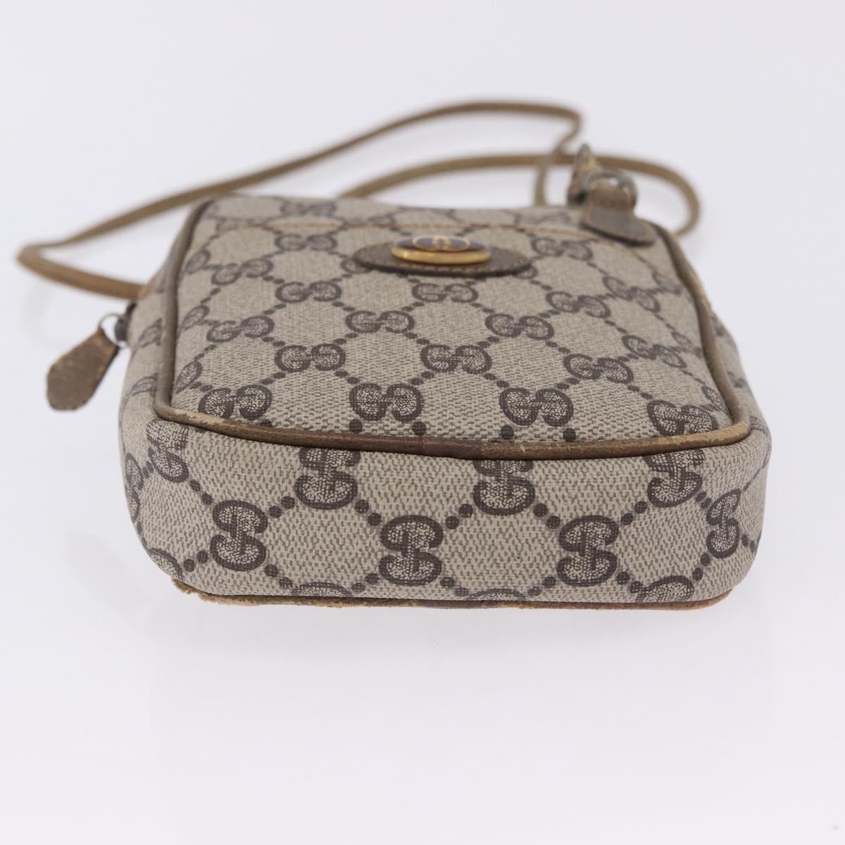 GUCCI GG Supreme Shoulder Bag PVC Beige Gold 001 23 151 Auth 202680