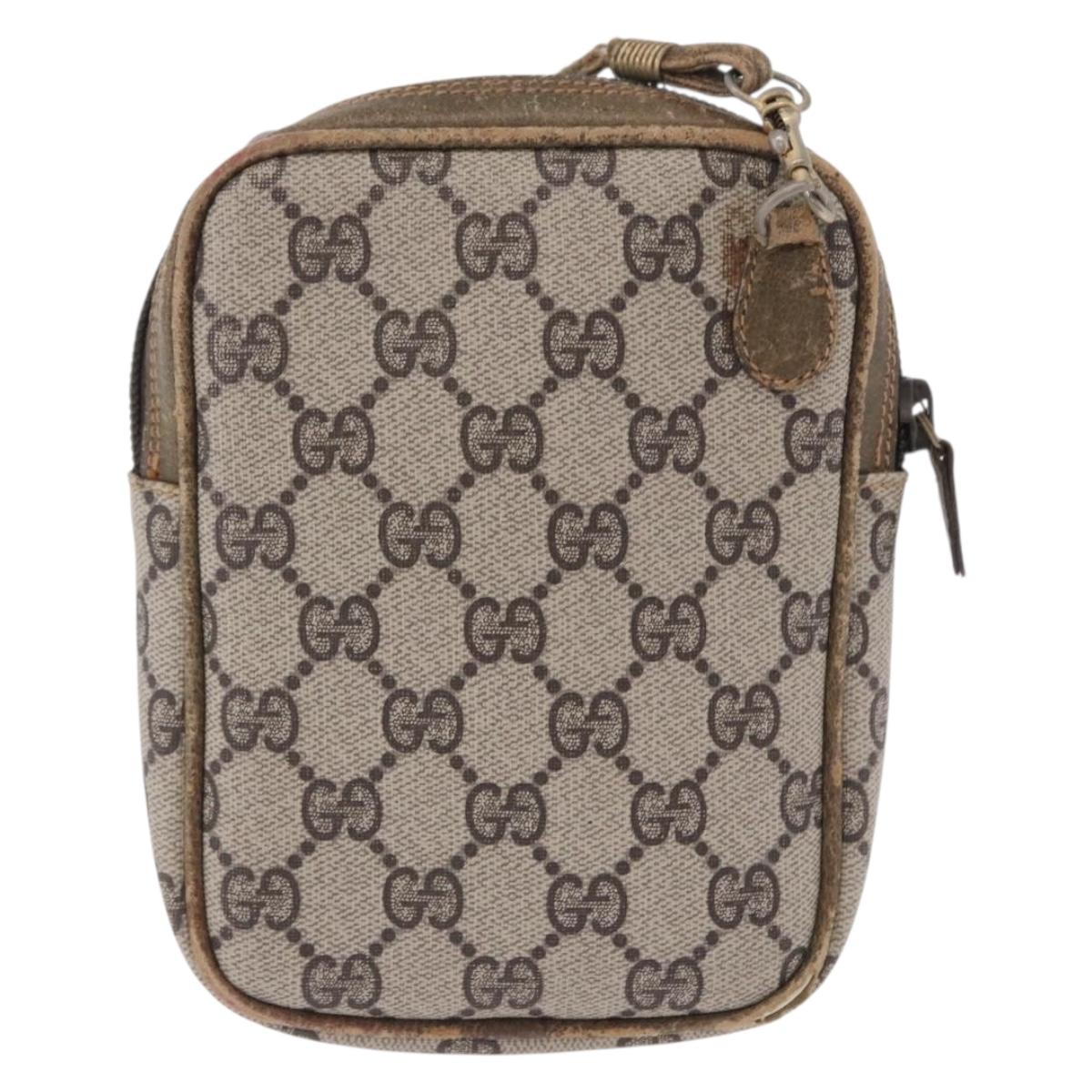 GUCCI GG Supreme Shoulder Bag PVC Beige Gold 001 23 151 Auth 202680