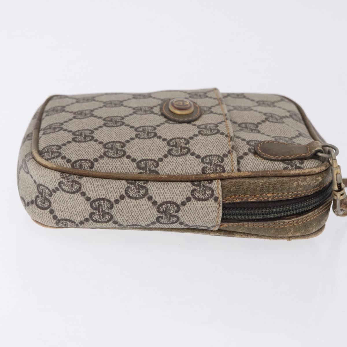 GUCCI GG Supreme Shoulder Bag PVC Beige Gold 001 23 151 Auth 202680