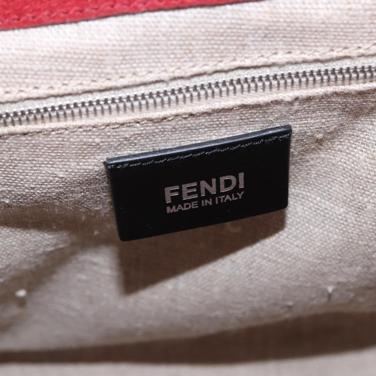 FENDI Silvana Shoulder Bag Patent Leather 2way Purple Silver Auth 202690A