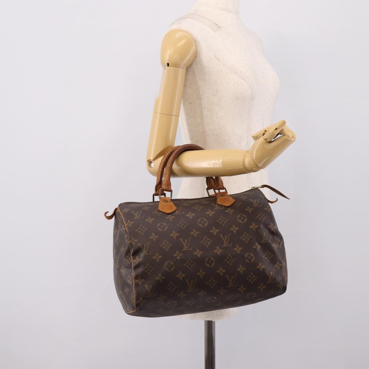 LOUIS VUITTON Monogram Speedy 30 Hand Bag M41526 LV Auth 202692