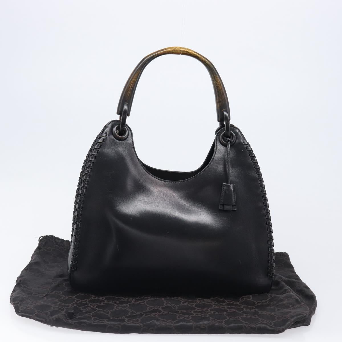 GUCCI Shoulder Bag Leather Black 106236 Auth 202694V