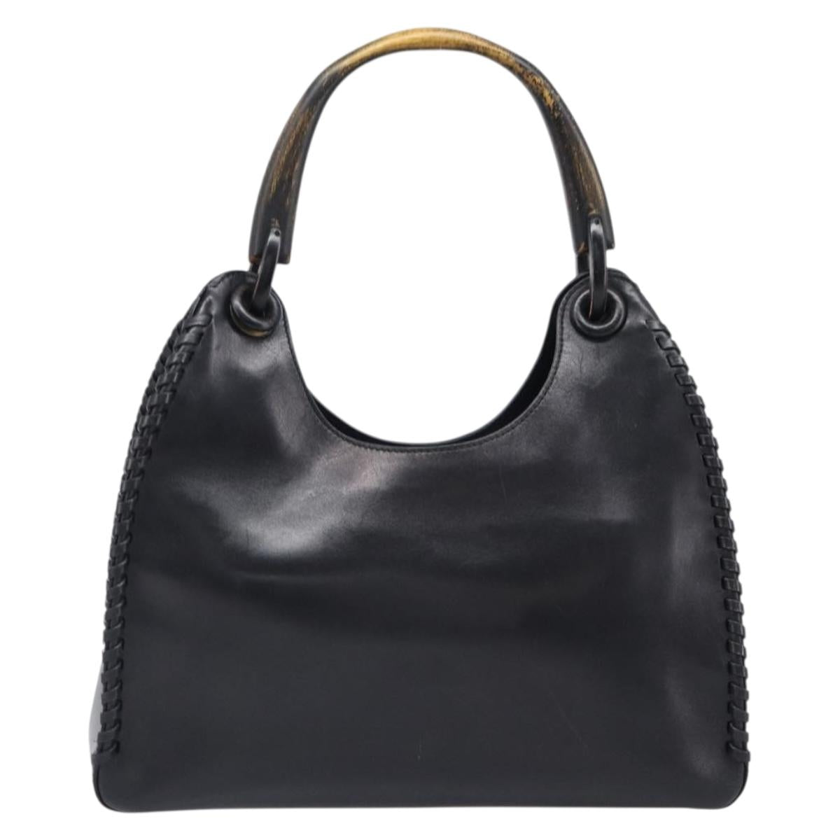 GUCCI Shoulder Bag Leather Black 106236 Auth 202694V