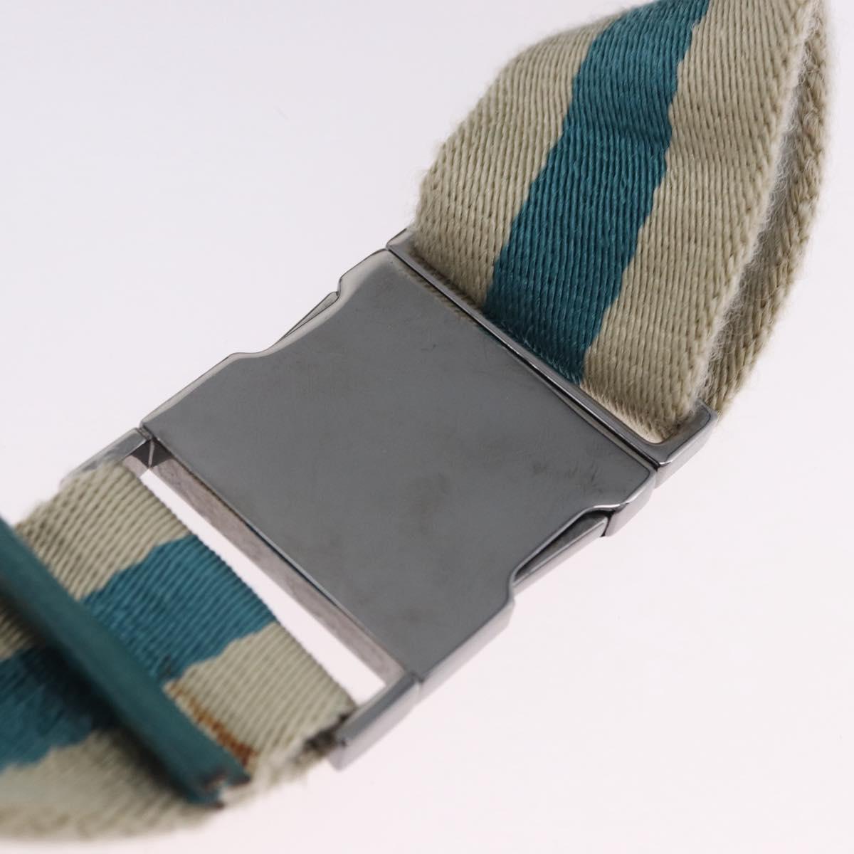 GUCCI GG Canvas Sherry Line Waist Bag Beige Silver 28566 Auth 202696A
