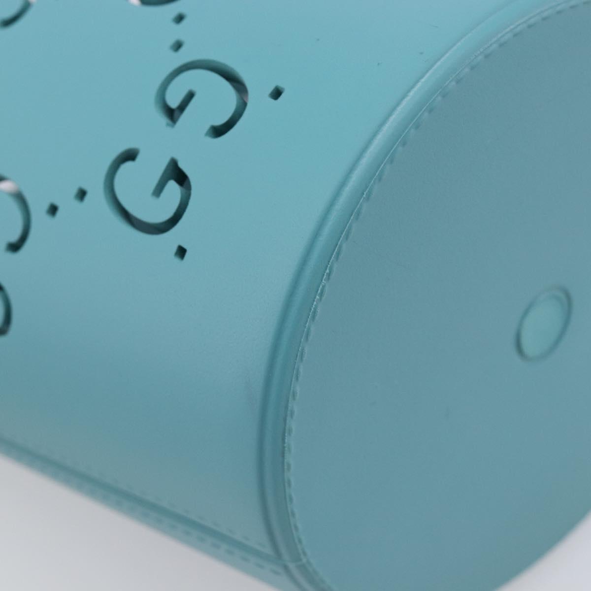 GUCCI Children's Hand Bag rubber Turquoise Blue 723051 Auth 202697M