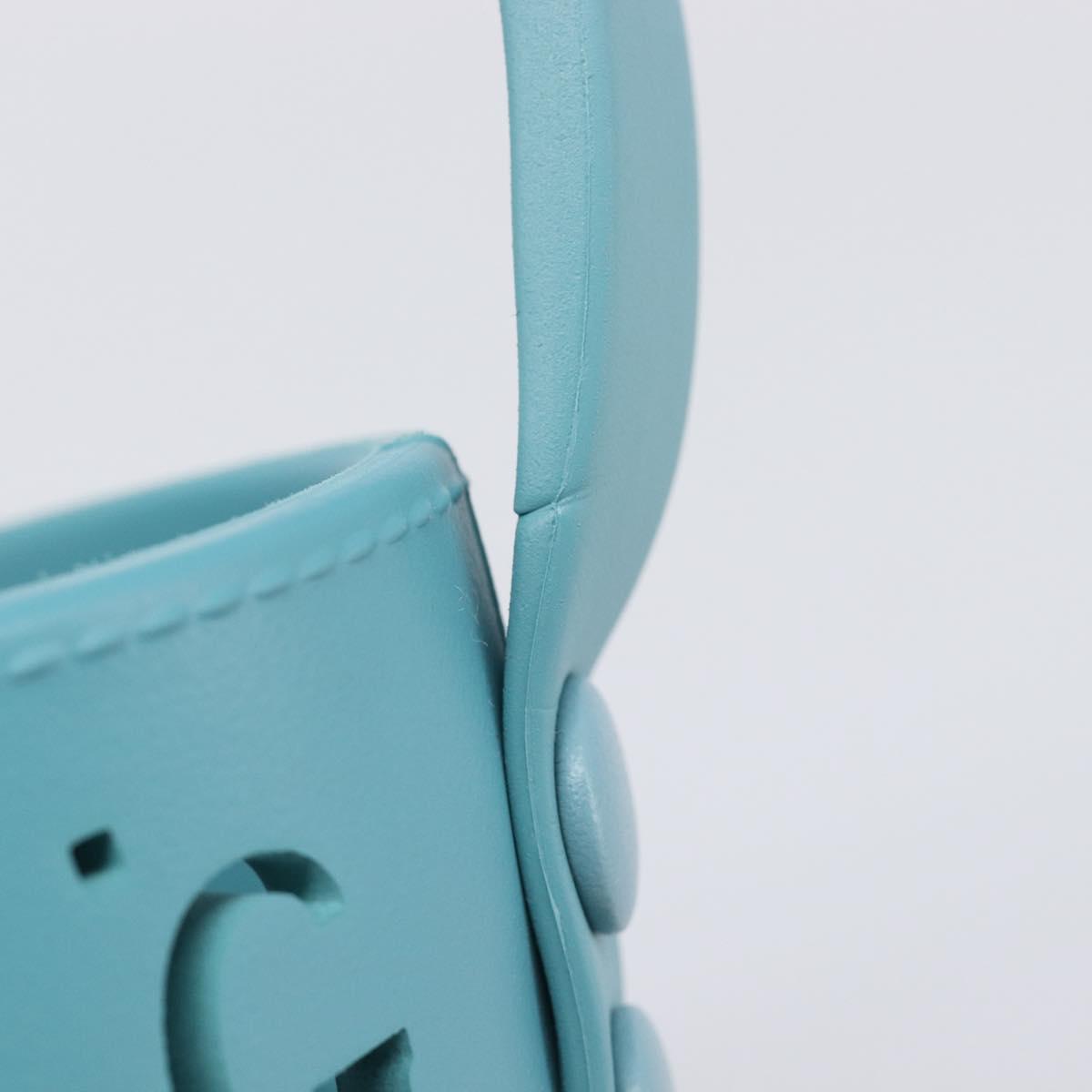 GUCCI Children's Hand Bag rubber Turquoise Blue 723051 Auth 202697M