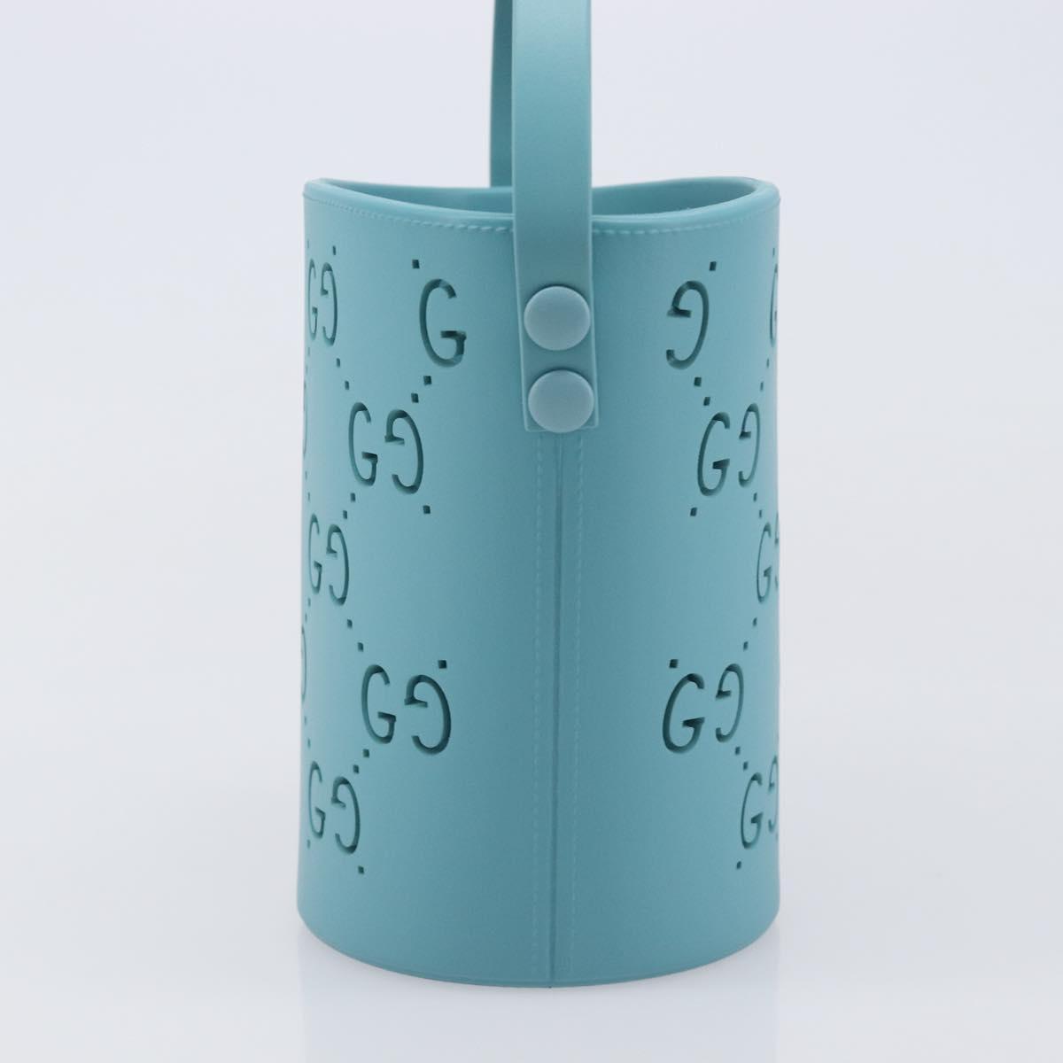 GUCCI Children's Hand Bag rubber Turquoise Blue 723051 Auth 202697M