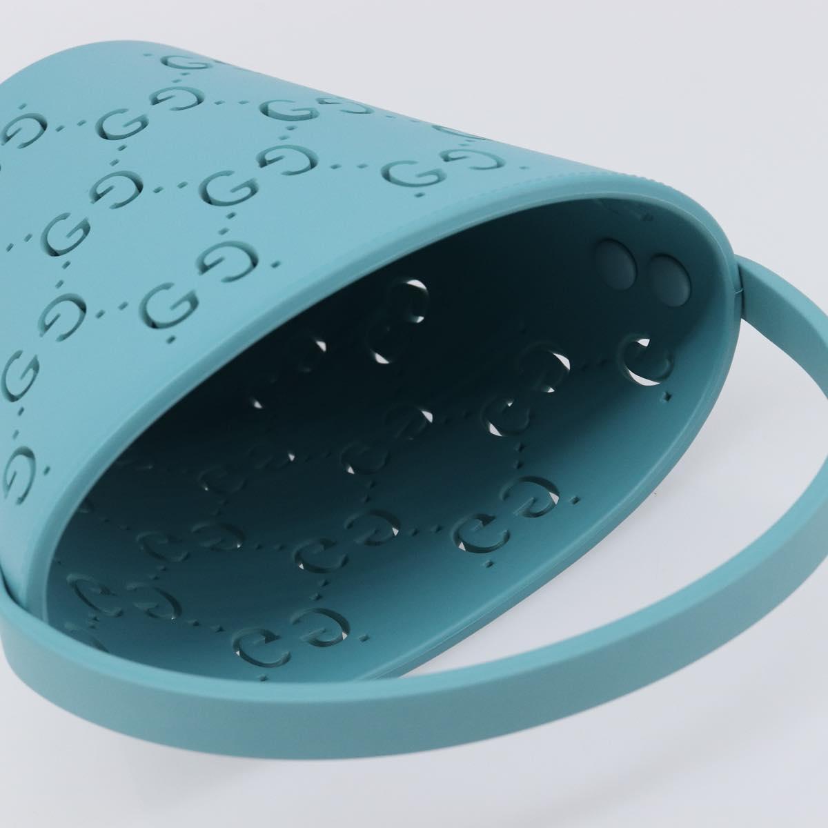 GUCCI Children's Hand Bag rubber Turquoise Blue 723051 Auth 202697M