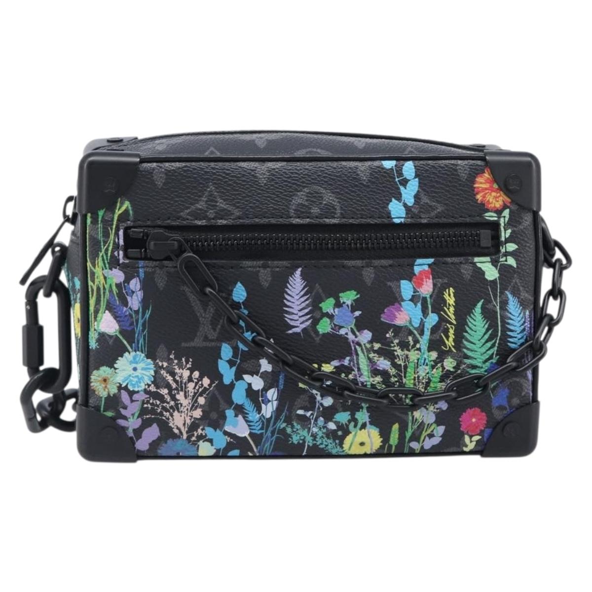 LOUIS VUITTON Monogram Eclipse Foliage Mini Soft Trunk Bag M69072 Auth 202698SM