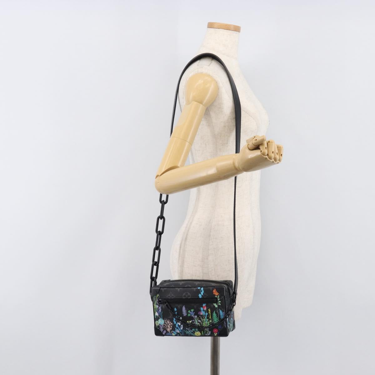 LOUIS VUITTON Monogram Eclipse Foliage Mini Soft Trunk Bag M69072 Auth 202698SM