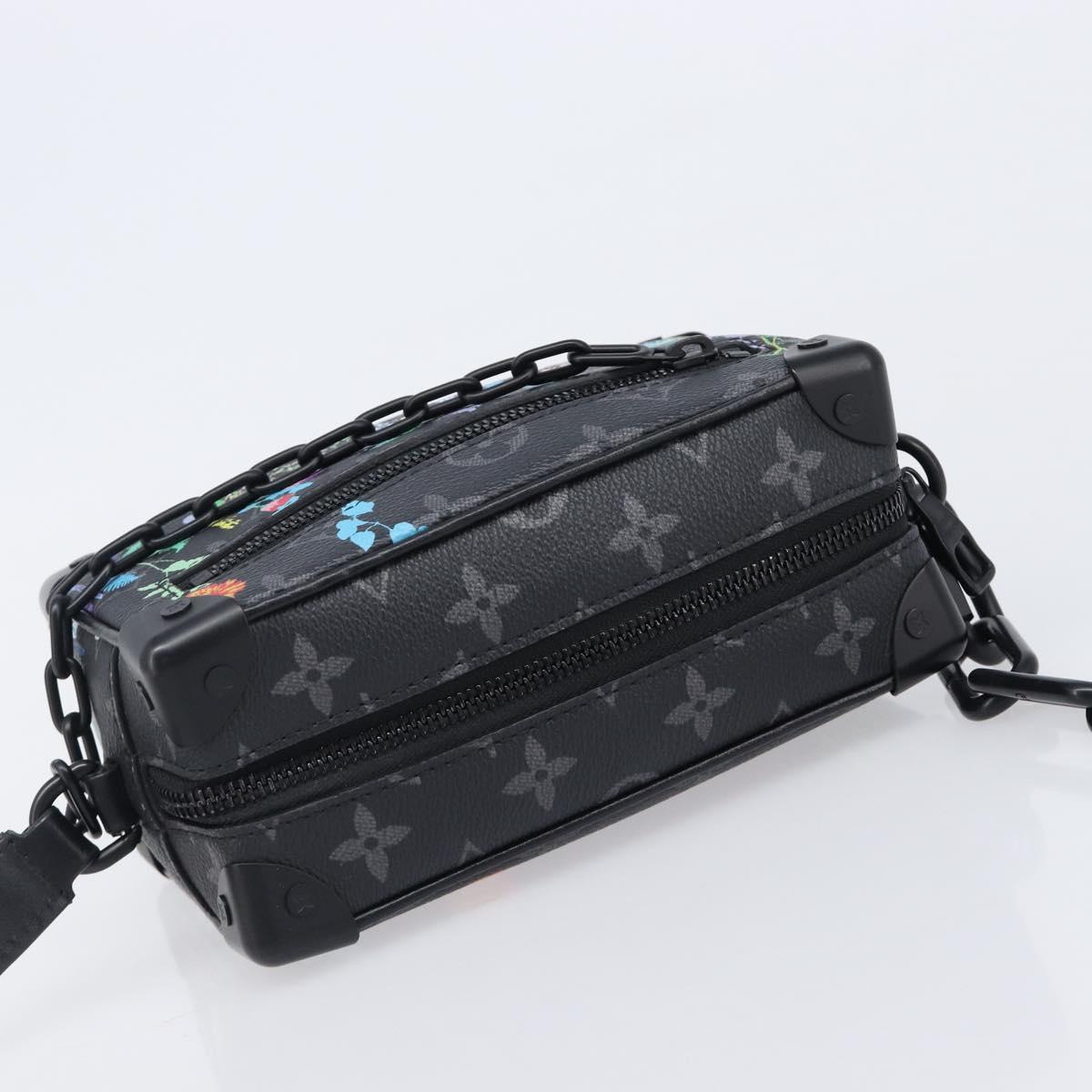 LOUIS VUITTON Monogram Eclipse Foliage Mini Soft Trunk Bag M69072 Auth 202698SM