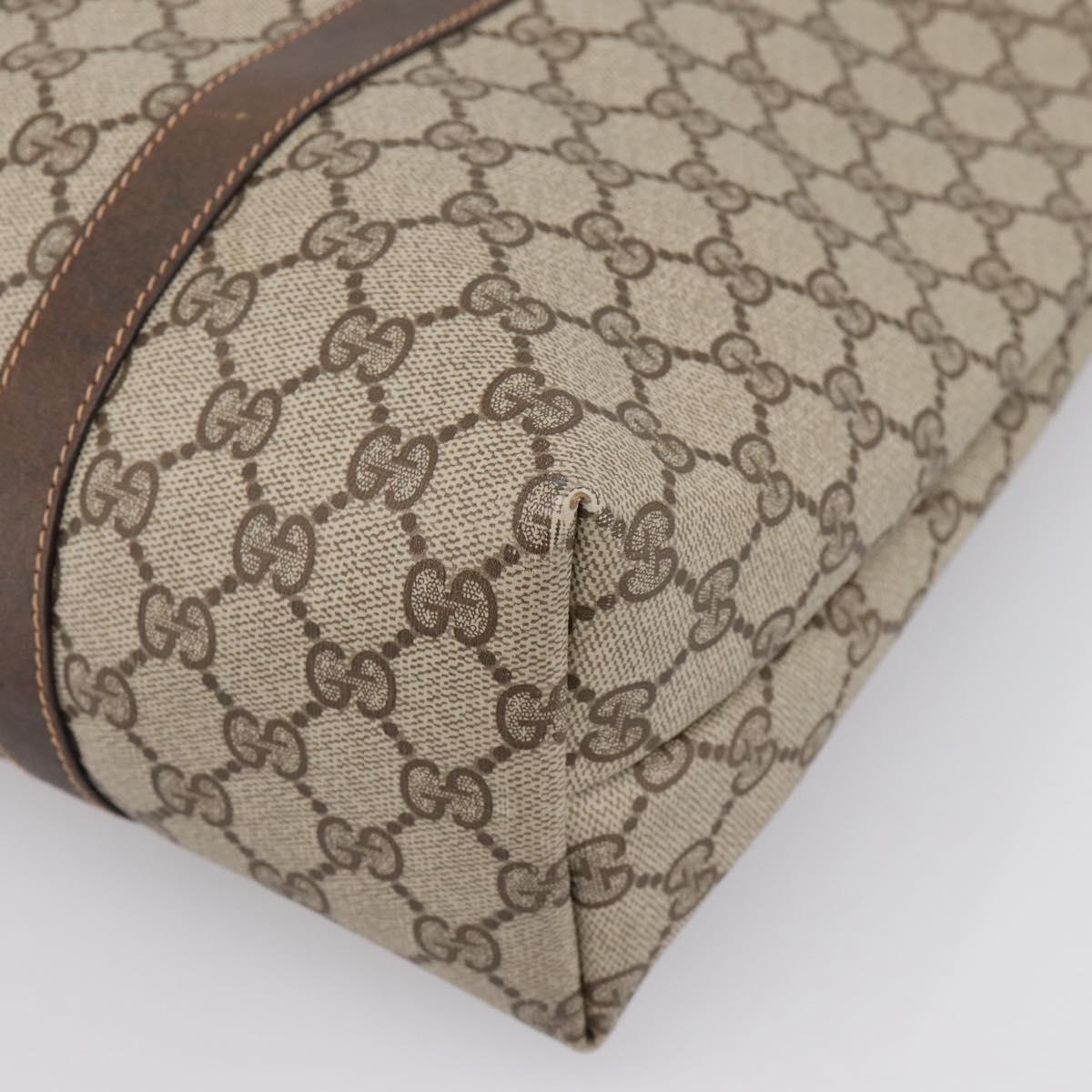 GUCCI GG Supreme Tote Bag PVC Beige Auth 202702
