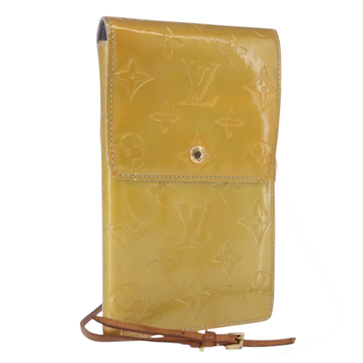 LOUIS VUITTON Monogram Vernis Walker Wallet Gris M91031 LV Auth 202718