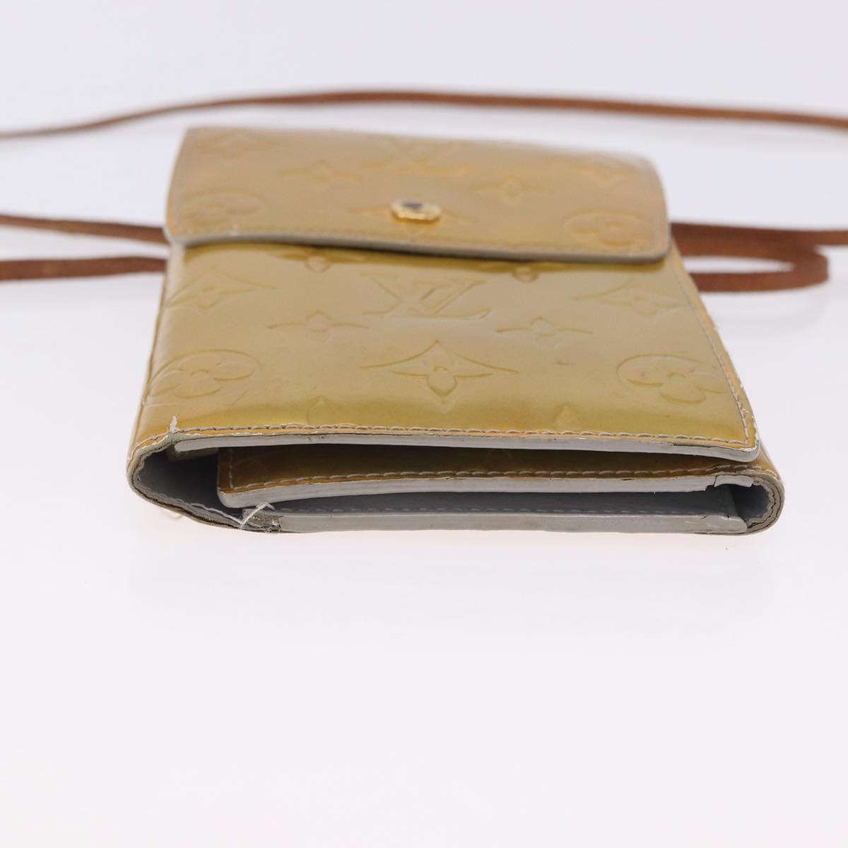 LOUIS VUITTON Monogram Vernis Walker Wallet Gris M91031 LV Auth 202718