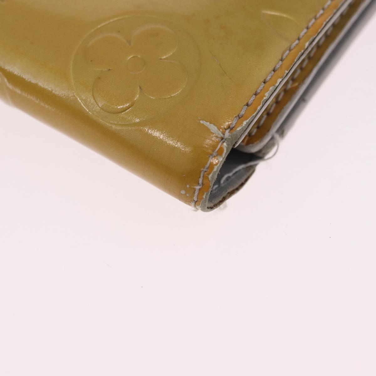 LOUIS VUITTON Monogram Vernis Walker Wallet Gris M91031 LV Auth 202718