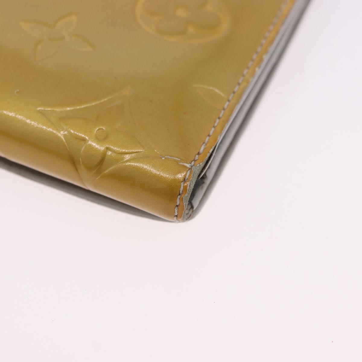 LOUIS VUITTON Monogram Vernis Walker Wallet Gris M91031 LV Auth 202718