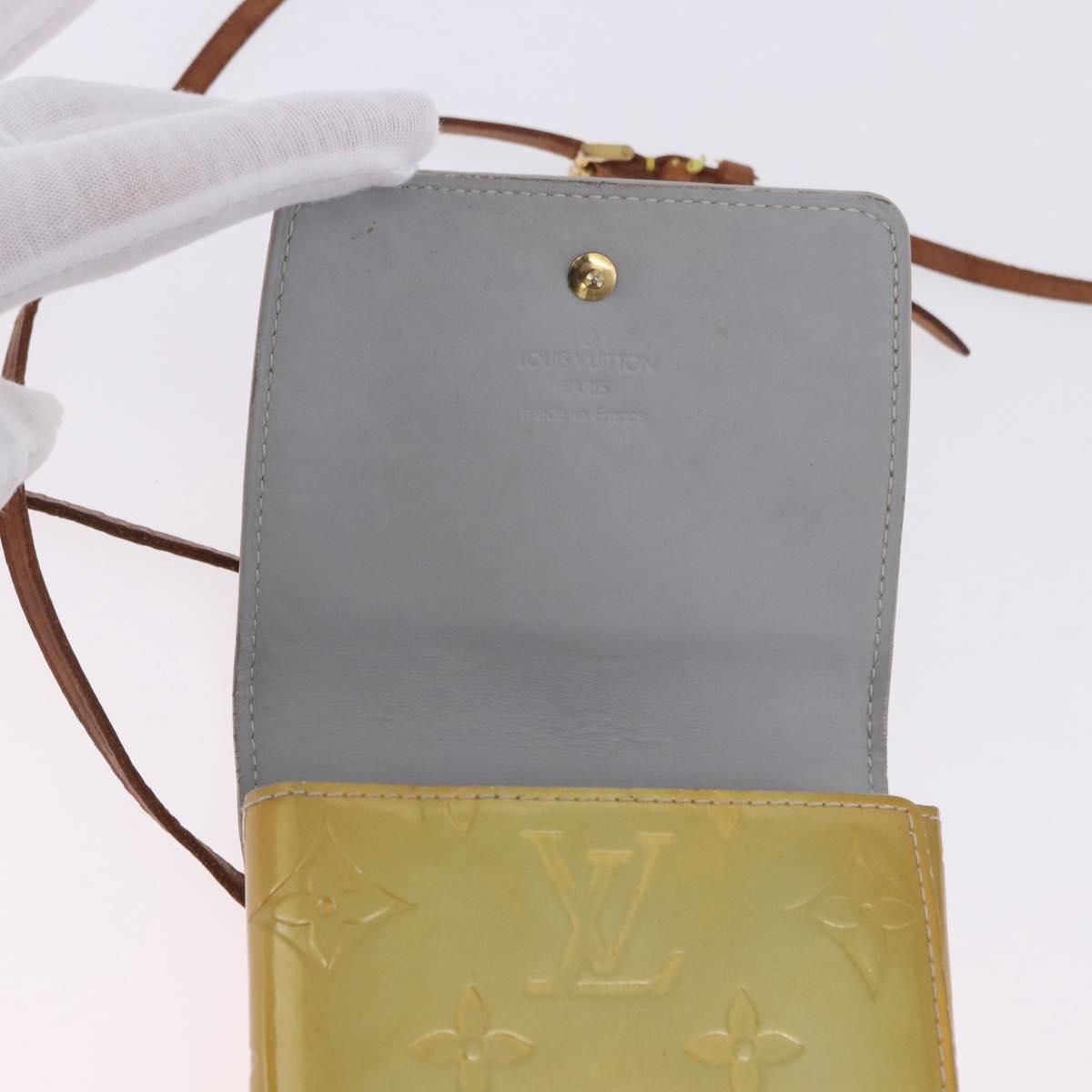 LOUIS VUITTON Monogram Vernis Walker Wallet Gris M91031 LV Auth 202718