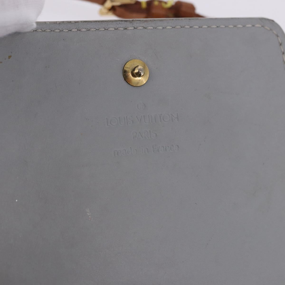 LOUIS VUITTON Monogram Vernis Walker Wallet Gris M91031 LV Auth 202718