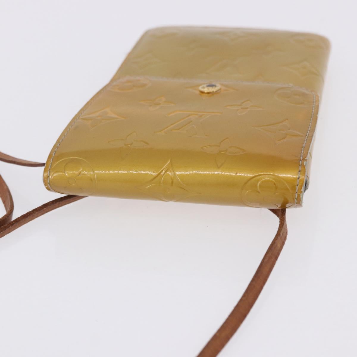 LOUIS VUITTON Monogram Vernis Walker Wallet Gris M91031 LV Auth 202718