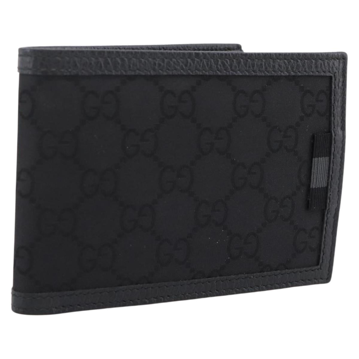 GUCCI GG Canvas Wallet Black 115048 Auth 202719M