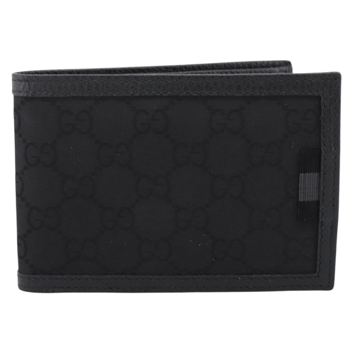 GUCCI GG Canvas Wallet Black 115048 Auth 202719M