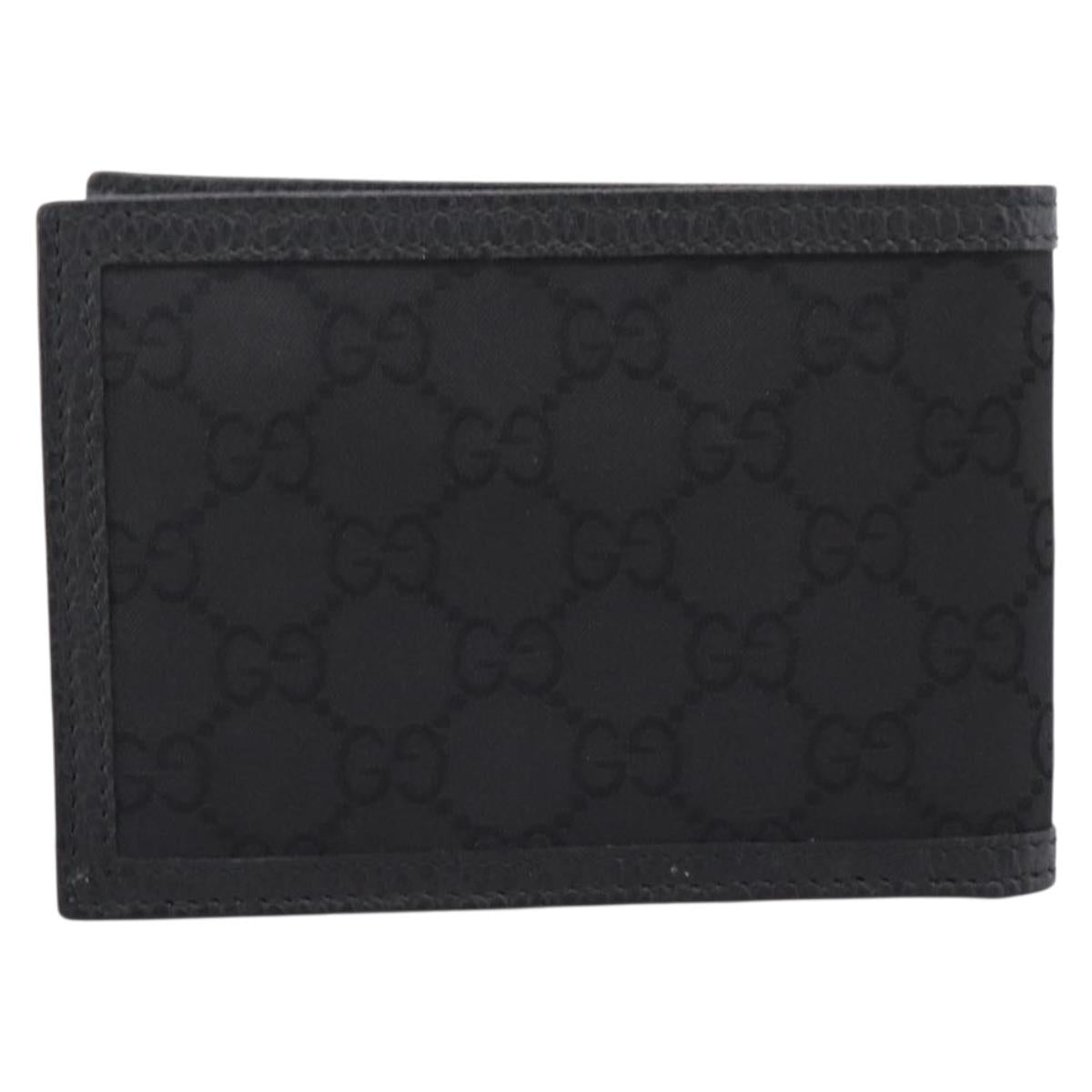 GUCCI GG Canvas Wallet Black 115048 Auth 202719M