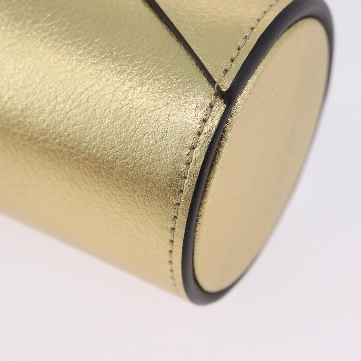 LOUIS VUITTON Monogram Pocrayon Gaston Pen Case Gold LV Auth 202723A