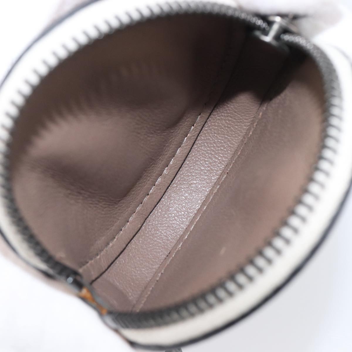 BOTTEGA VENETA INTRECCIATO Coin Purse Leather Ivory Auth 202725A