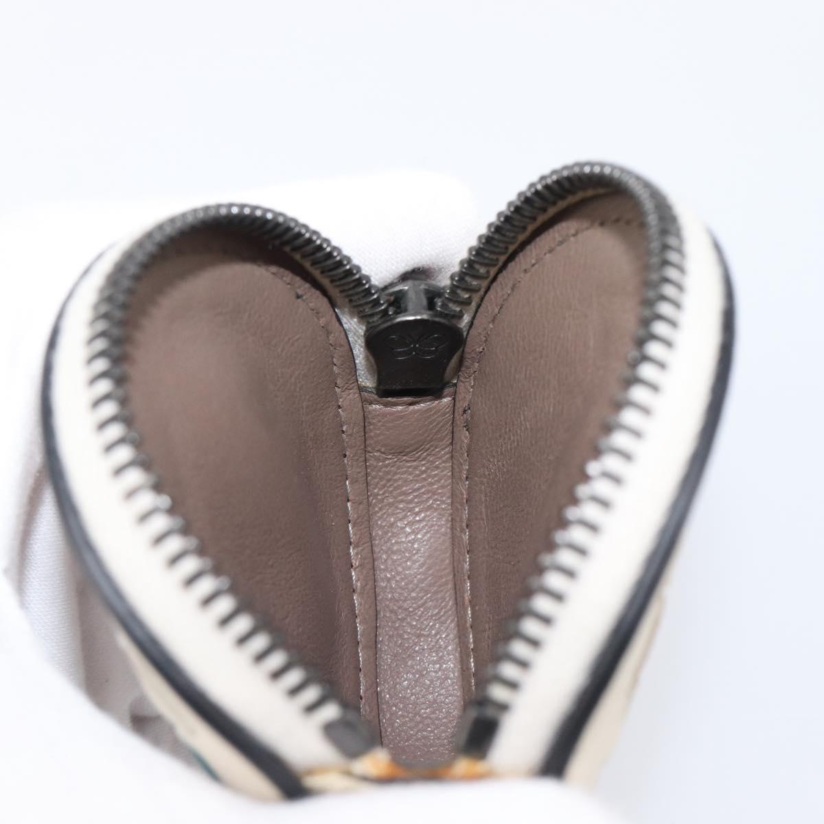 BOTTEGA VENETA INTRECCIATO Coin Purse Leather Ivory Auth 202725A