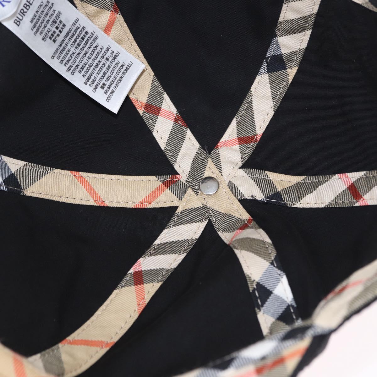 BURBERRY Novachek Cap Canvas XL Black Silver Auth 202726M