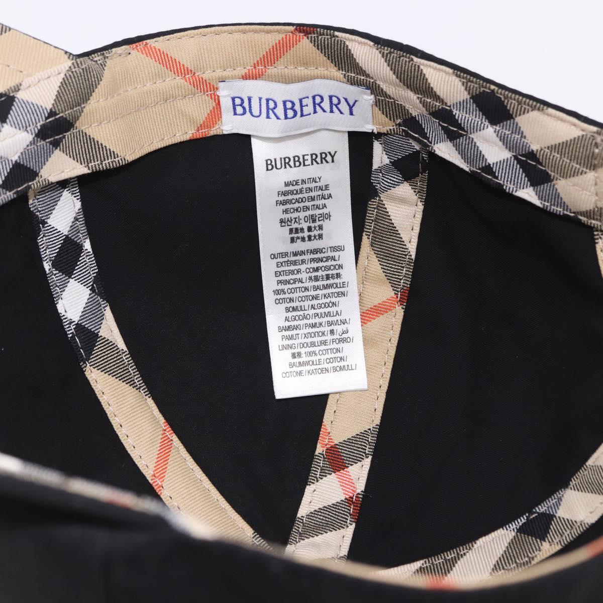 BURBERRY Novachek Cap Canvas XL Black Silver Auth 202726M