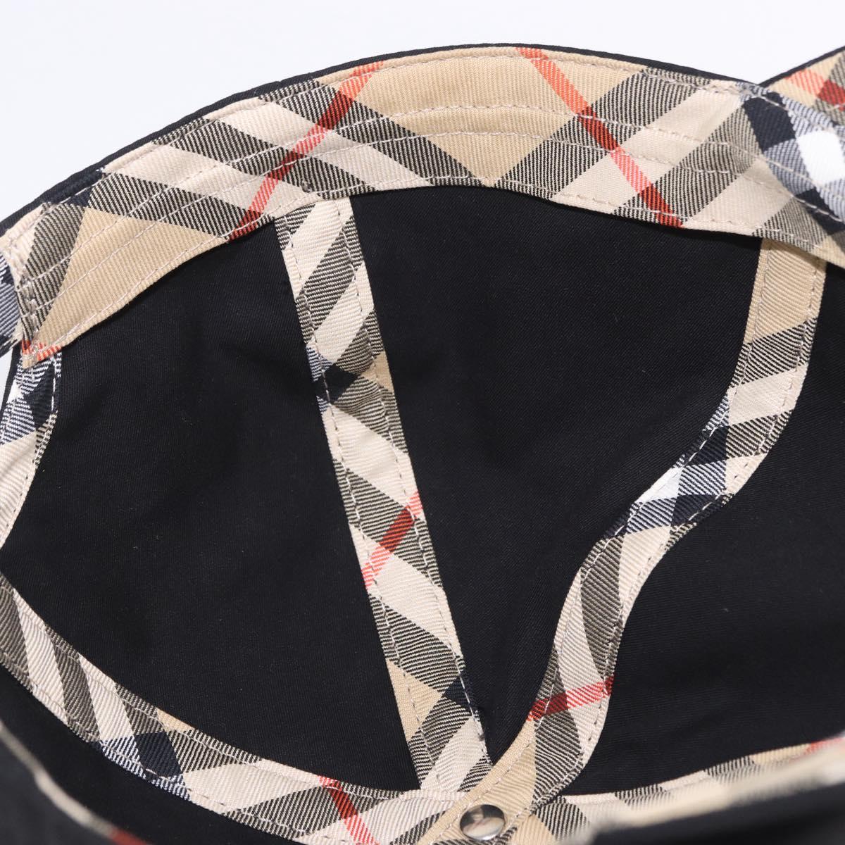 BURBERRY Novachek Cap Canvas XL Black Silver Auth 202726M
